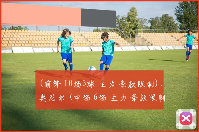 (前锋 10场3球 主力 条款限制)、奥尼尔 (中场 6场 主力 条款限制)、沃恩 (中场 2场 替补 条款限制)、加拉赫 (中场 1场 替补 受伤)